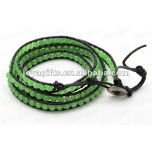 Friendship wrap Bracelets with Aventurine 4mm round beads